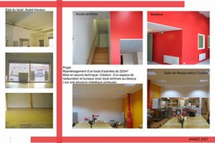 Réaménagement du local d'activités de 220 m²