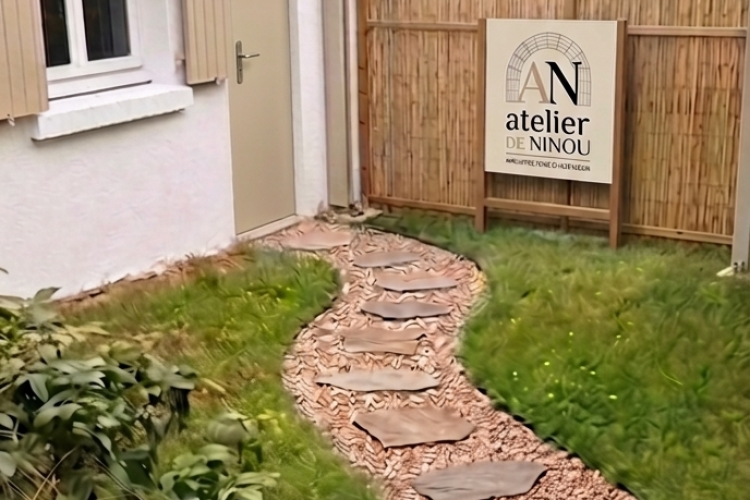 Rendu Extérieur – Accès Paysager & Façade de l'Atelier