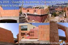 Premier chantier en brique Monomur à Propriano