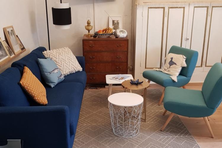 Rénovation d'un séjour d'une maison de vacances sur Combrit