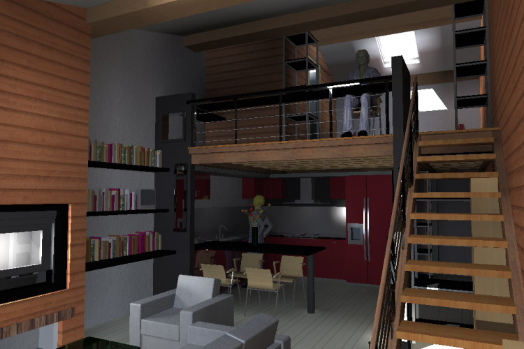 Réhabilitation de Combles en centre ville historique: 1 Loft en Auto-Construction