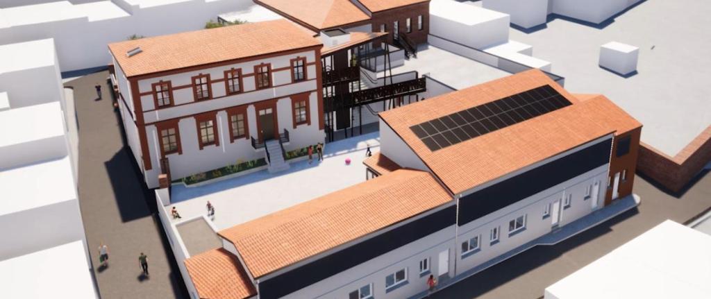 Vue d'ensemble de l'école restructurée