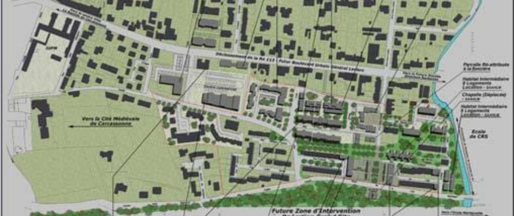 Plan-masse du projet de requalification
