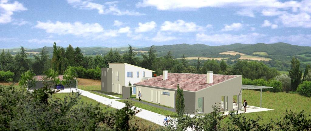 La villa dans son paysage audois