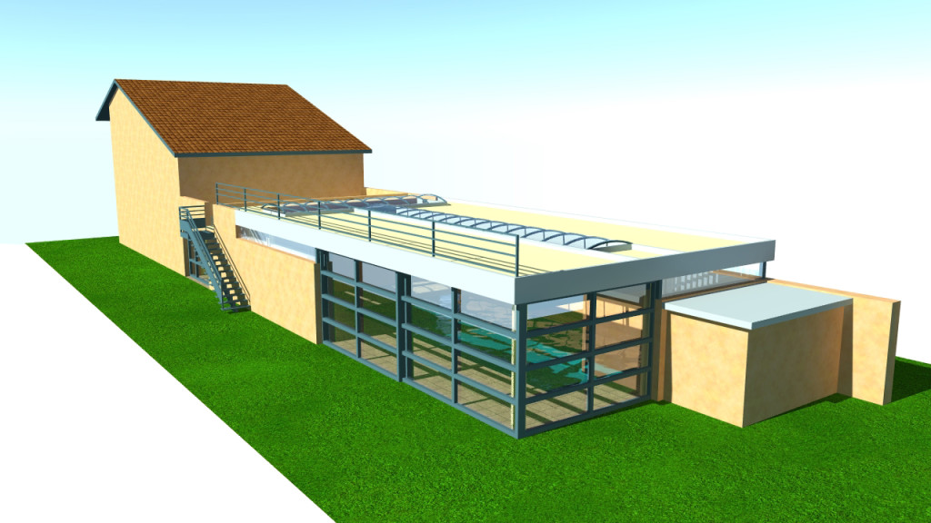 Extension d'une maison avec création d'une piscine couverte