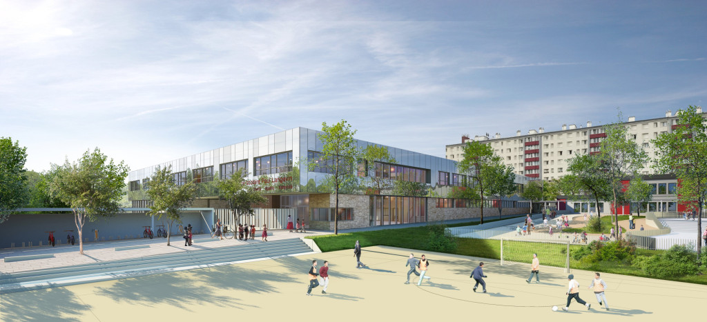 Reconstruction du groupe scolaire Paul Langevin et du complexe sportif associé à Noisy-le-Sec (93)