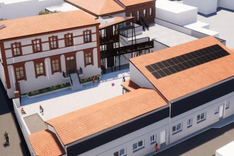 Vue d'ensemble de l'école restructurée