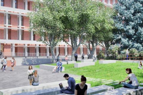 L'Agora Verte, jardin traversant partagé