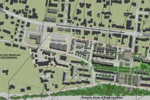 Plan-masse du projet de requalification