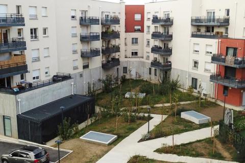 Résidences Gonin, cœur d'îlot et jardin