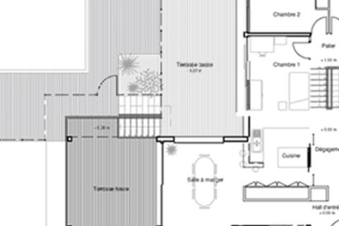 Plan des niveaux de la villa