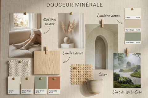 Planche Tendance – Concept Douceur Minérale 