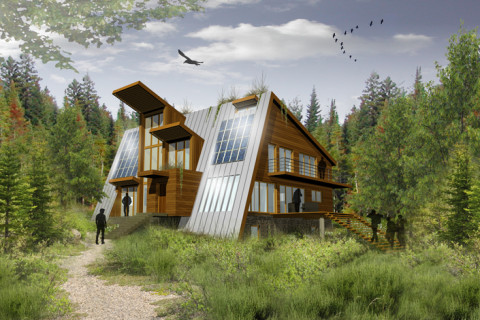 Maison à énergie autonome, à St Jean de Matha au Canada