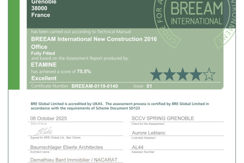 BREEAM certificate international