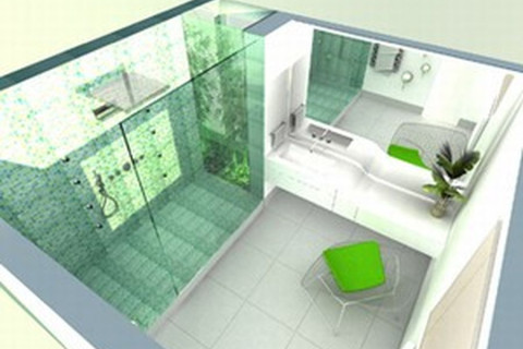 modern tropical bathroom