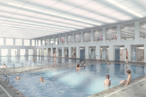 Concours pour la construction d'une piscine municipale couverte