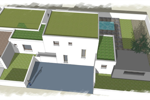 Projet de construction de maison individuelle avec une piscine