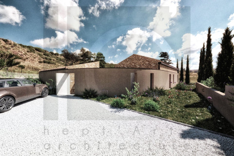 Vue depuis l'accès du terrain