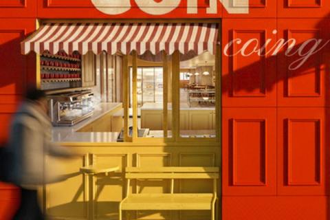 Façade café coin coing