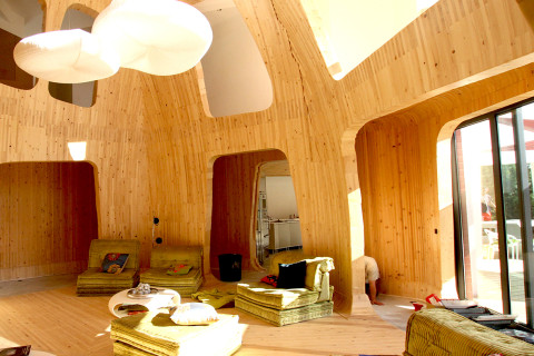 Maison Amalur, intérieur en bois massif