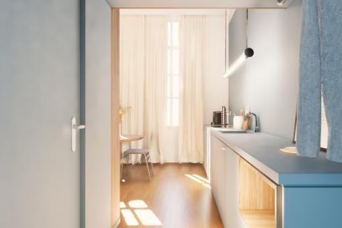 STUDIO 975 | PROJET AIRBNB | Entrée / cuisine