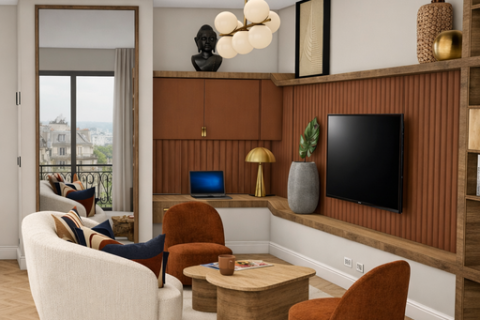 Coin bureau intégré dans un appartement à Paris