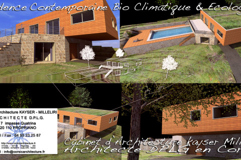 Maison écologique en Ossature Bois dans la région d'Ajaccio