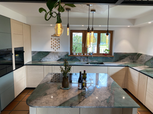vue cuisine sur mesure ilot