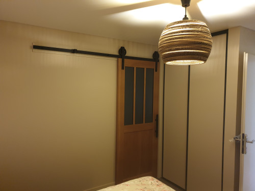 porte industrielle bois salle de bains