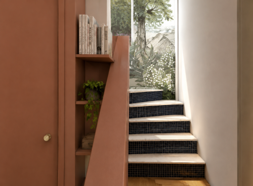 Escalier décoré