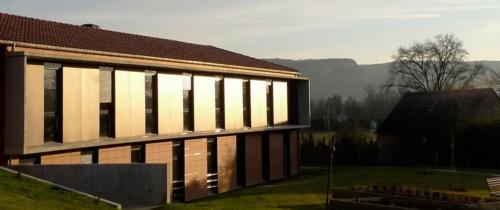 EHPAD Valpré, façade et panneaux coulissants