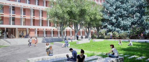 L'Agora Verte, jardin traversant partagé