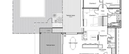 Plan des niveaux de la villa