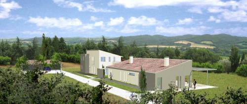 La villa dans son paysage audois