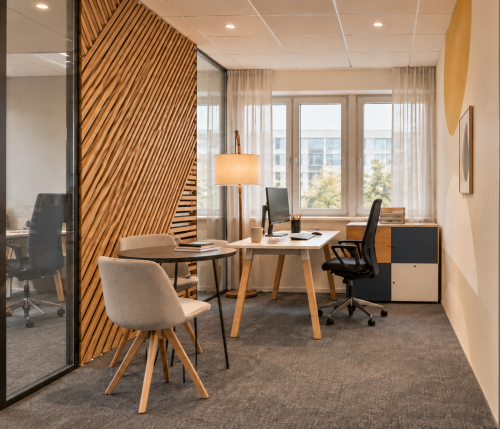 Aménagement de bureaux espace de travail individuel