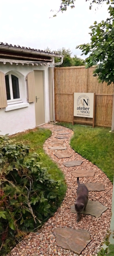 Rendu Extérieur – Accès Paysager & Façade de l'Atelier