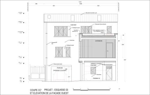 Coupe CC sur l'extension créée