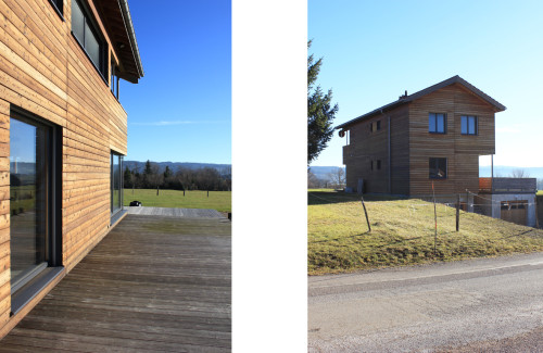 Maison en bois sur les crêtes du Jura