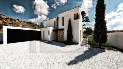 Vue depuis l'entrée du terrain