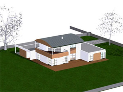 toit courbe et mur courbe