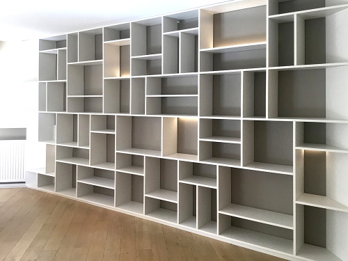 Bibliotheque sur mesur dans le sejour
