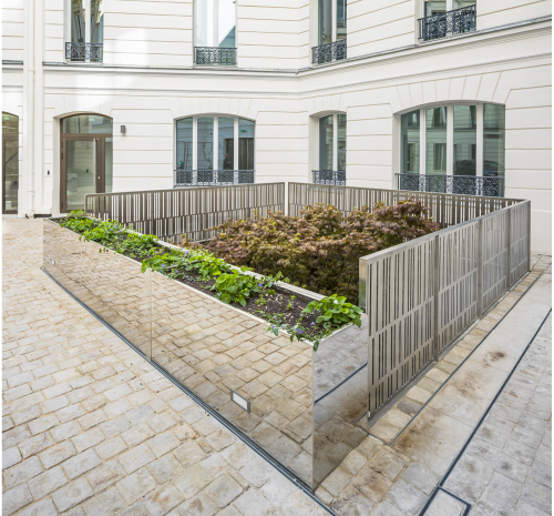 Cour pavée