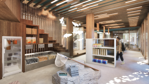 Rez de chaussée du magasin de pêche