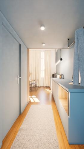 STUDIO 975 | PROJET AIRBNB | Entrée / cuisine