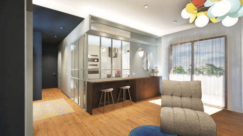 STUDIO 975 | Projet moulin - vue cuisine