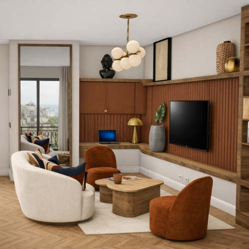 Coin bureau intégré dans un appartement à Paris