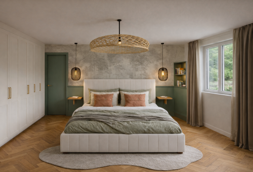 Chambre parentale avec dressing maison rénovée à Mandelieu