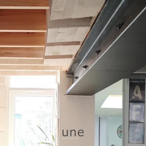 Détail de confortement acier - ouverture d'un refend à RDC