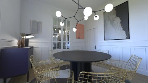 Séjour de l'appartement haussmannien